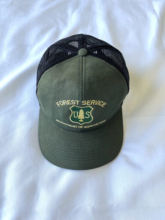 Vintage US Forest Service Trucker Hat Made in USA Snapback Mesh Cap